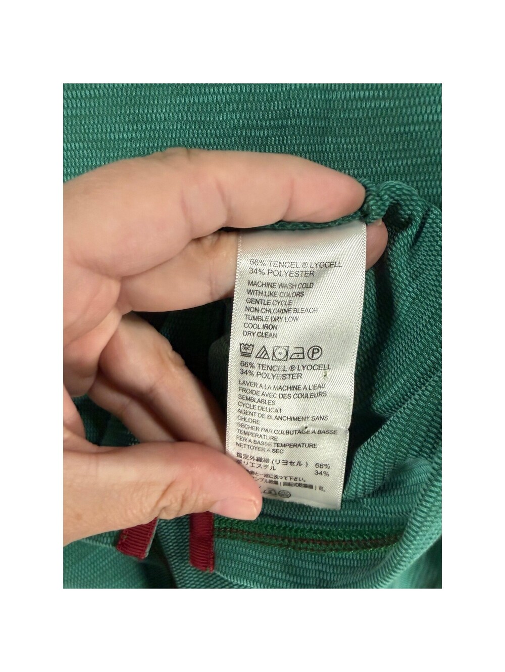 Tommy Bahama Mens Green Space Dye T-Shirt Short Sleeve Tencel Blend Large - Picture 7 of 7